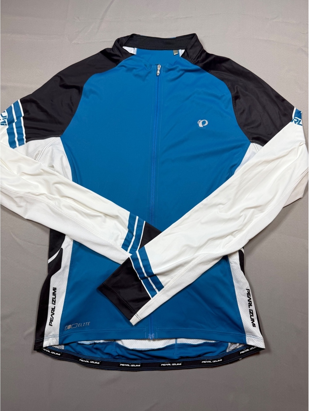 Pearl Izumi Elite blue long sleeve cycling jersey
